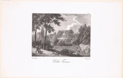 Zicht op het Pavillon Ternaux in Auteuil