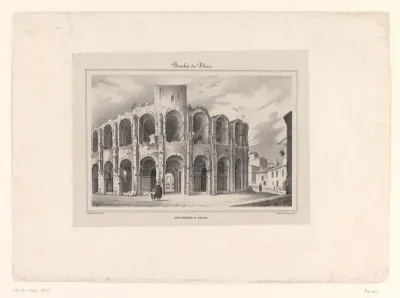Zicht op het Romeinse Amfitheater in Arles