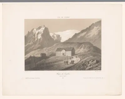 Zicht op het Simplon-Hospiz op de Simplonpas