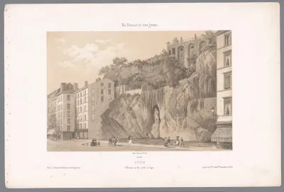 Zicht op het standbeeld van Johannes Kleberger in Lyon
