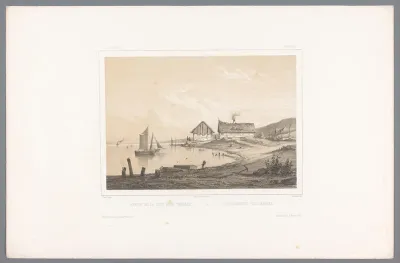 Zicht op het strand van Taarbæk