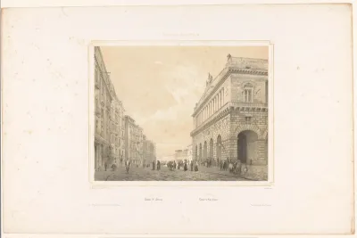 Zicht op het Teatro San Carlo in Napels