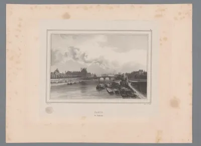 Zicht op het Tuilerieënpaleis vanaf de Seine