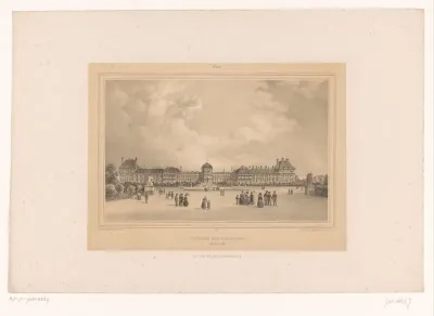 Zicht op het Tuilerieënpaleis vanuit de tuin