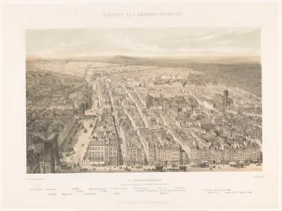 Zicht op het zesde arrondissement van Parijs