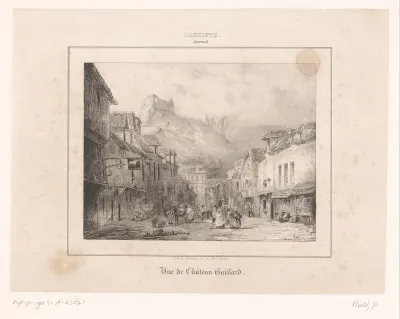 Zicht op Kasteel Gaillard vanuit Les Andelys