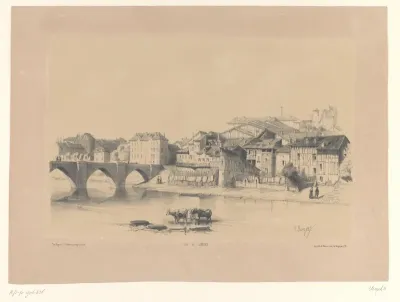 Zicht op Limoges aan de Vienne