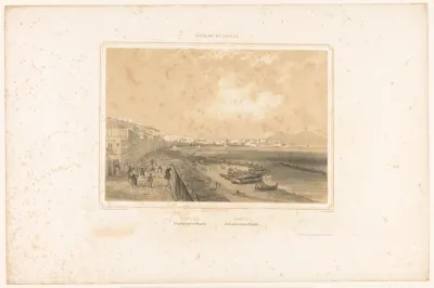 Zicht op Napels vanaf de haven van Mergellina