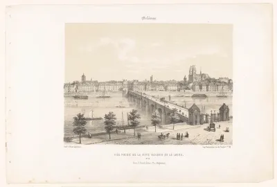 Zicht op Orléans vanaf de linkeroever van de Loire