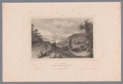 Zicht op Rouen vanaf de Côte Sainte-Catherine