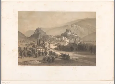 Zicht op Sion in het dal van de Rhône