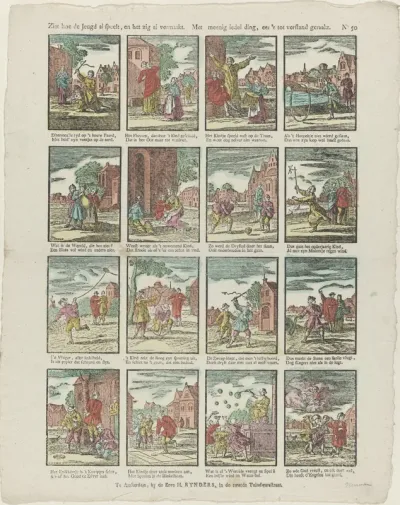 Ziet hoe de jeugd al speelt, en het zig al vermaakt. / Met meenig iedel ding, eer 't tot verstand geraakt
