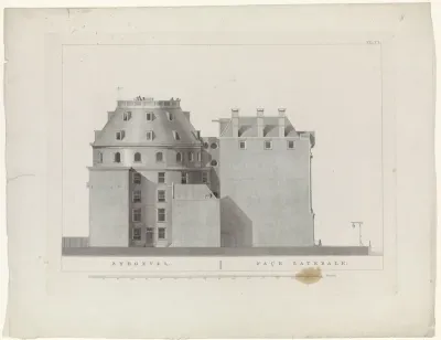 Zijgevel van het gebouw Felix Meritis te Amsterdam