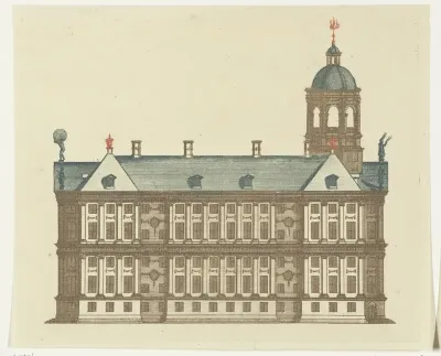 Zijgevel van het Stadhuis te Amsterdam
