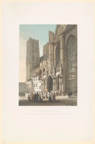 Zijportaal van de Sint-Michiel en Sint-Goedelekathedraal te Brussel