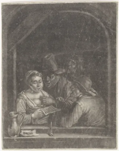 Zingende figuren in een venster