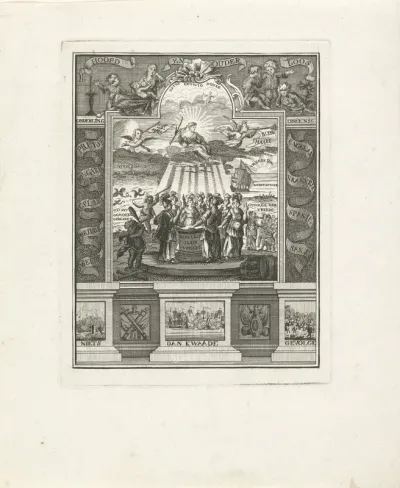 Zinneprent op de Vrede van Hubertusburg, 15 februari 1763