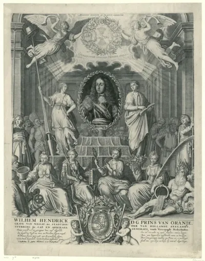 Zinneprent ter ere van Willem III