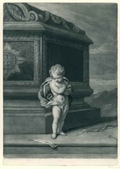 Zinneprent ter nagedachtenis aan Maria Stuart