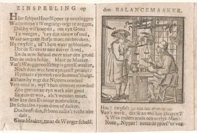 Zinspeeling op den balancemaaker