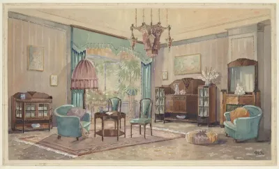 Zitkamer met palm