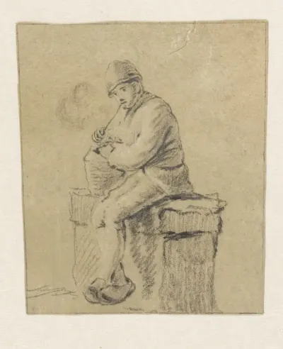 Zittend boertje