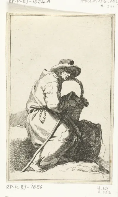 Zittende boer