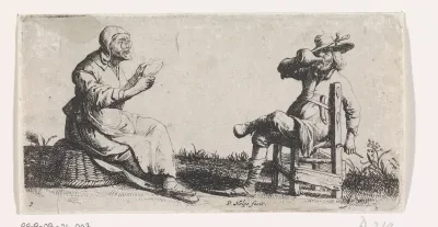 Zittende boeren