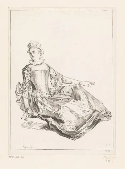 Zittende dame