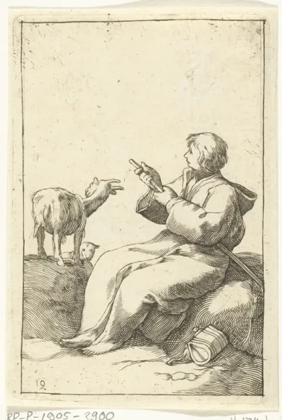 Zittende geitenhoeder