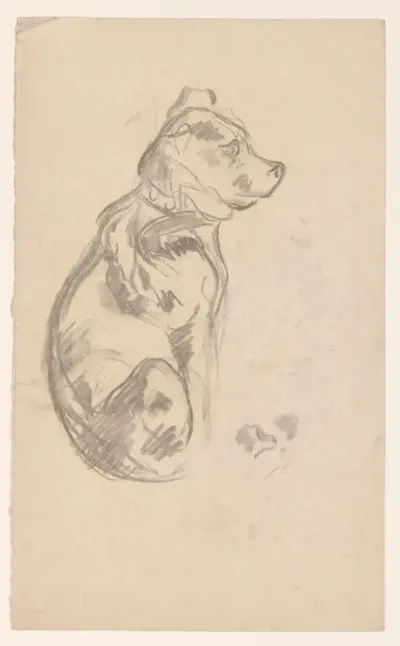 Zittende hond
