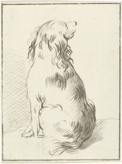 Zittende hond