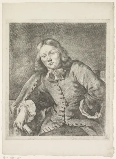 Zittende jongeman