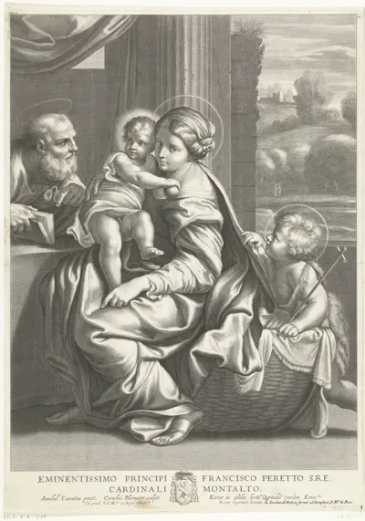 Zittende Madonna en Jozef met bril
