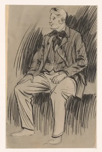 Zittende man