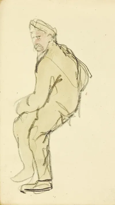 Zittende man