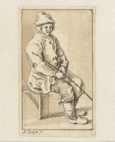 Zittende man