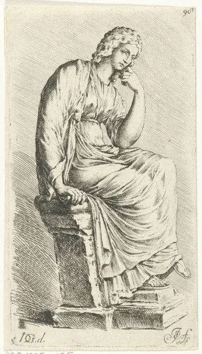 Zittende Muze, Clio (?)