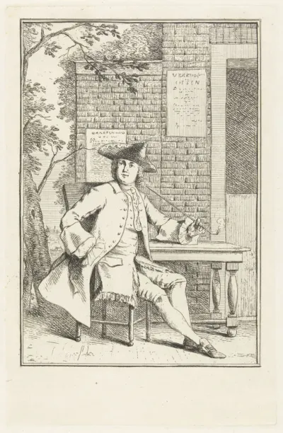 Zittende rokende man (zelfportret?)