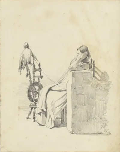 Zittende spinster