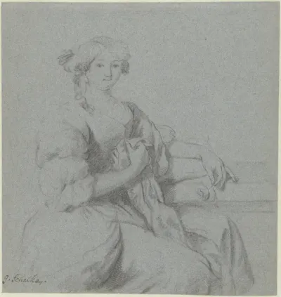 Zittende vrouw
