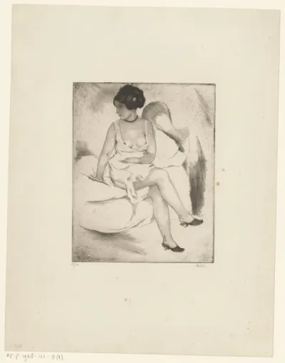 Zittende vrouw