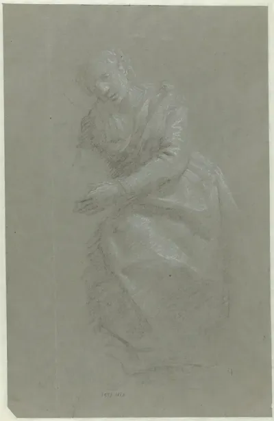 Zittende vrouw (Madonna?)