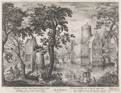 Zomer: gezicht op kasteel Loenersloot.