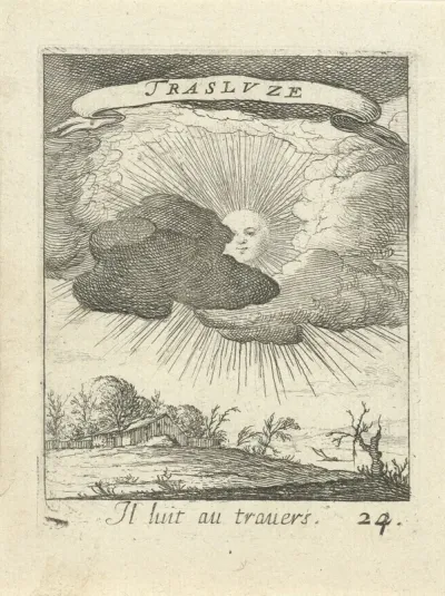 Zon achter wolken