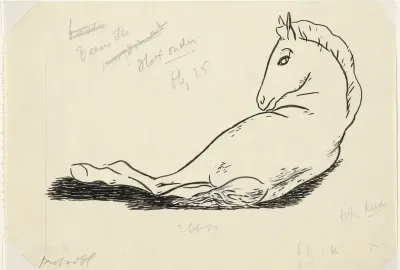 Zonder titel (liggend paard)