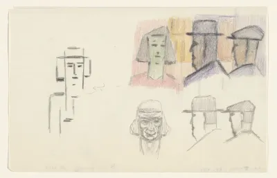 Zonder titel (studie van koppen)