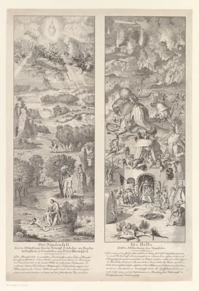 Zondeval en een voorstelling van de hel