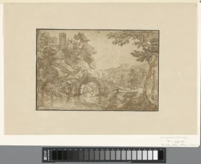 Zuidelijk landschap met een brug over een rivier