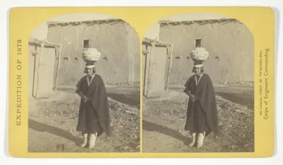 Zuni Indian Girl, with water olla, No. 17 from the series "Geographical Explorations and Surveys West of the 100th Meridian"